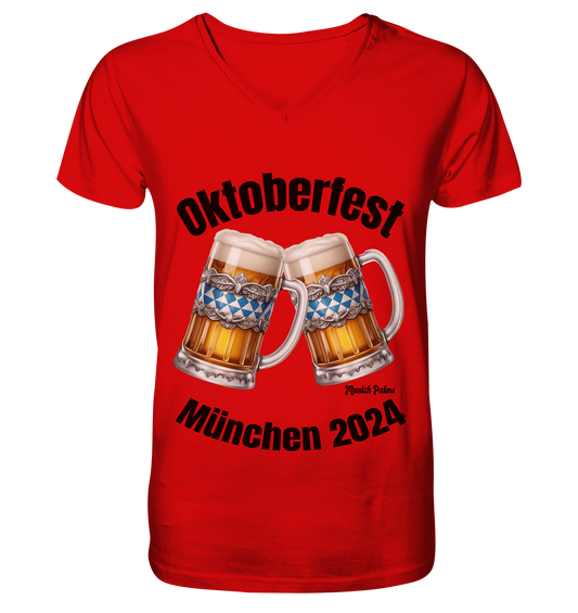 Beer mugs Oktoberfest Munich 2024 licensed DDesign Munich Palms - V-Neck Shirt