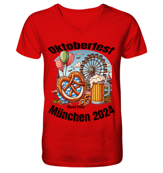 Oktoberfest Munich 2024 licensed, design Munich Palms - V-Neck Shirt