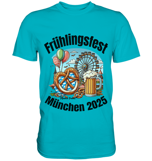 Frühlingsfest München 2025: Munich Palms Design - Premium Shirt - Online Kaufhaus München