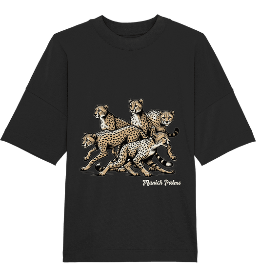 Geparden Rudel Design by Munich Palms - Organic Oversize Shirt - Online Kaufhaus München