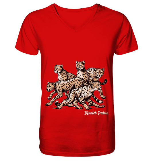 Geparden Rudel Design by Munich Palms - V-Neck Shirt - Online Kaufhaus München