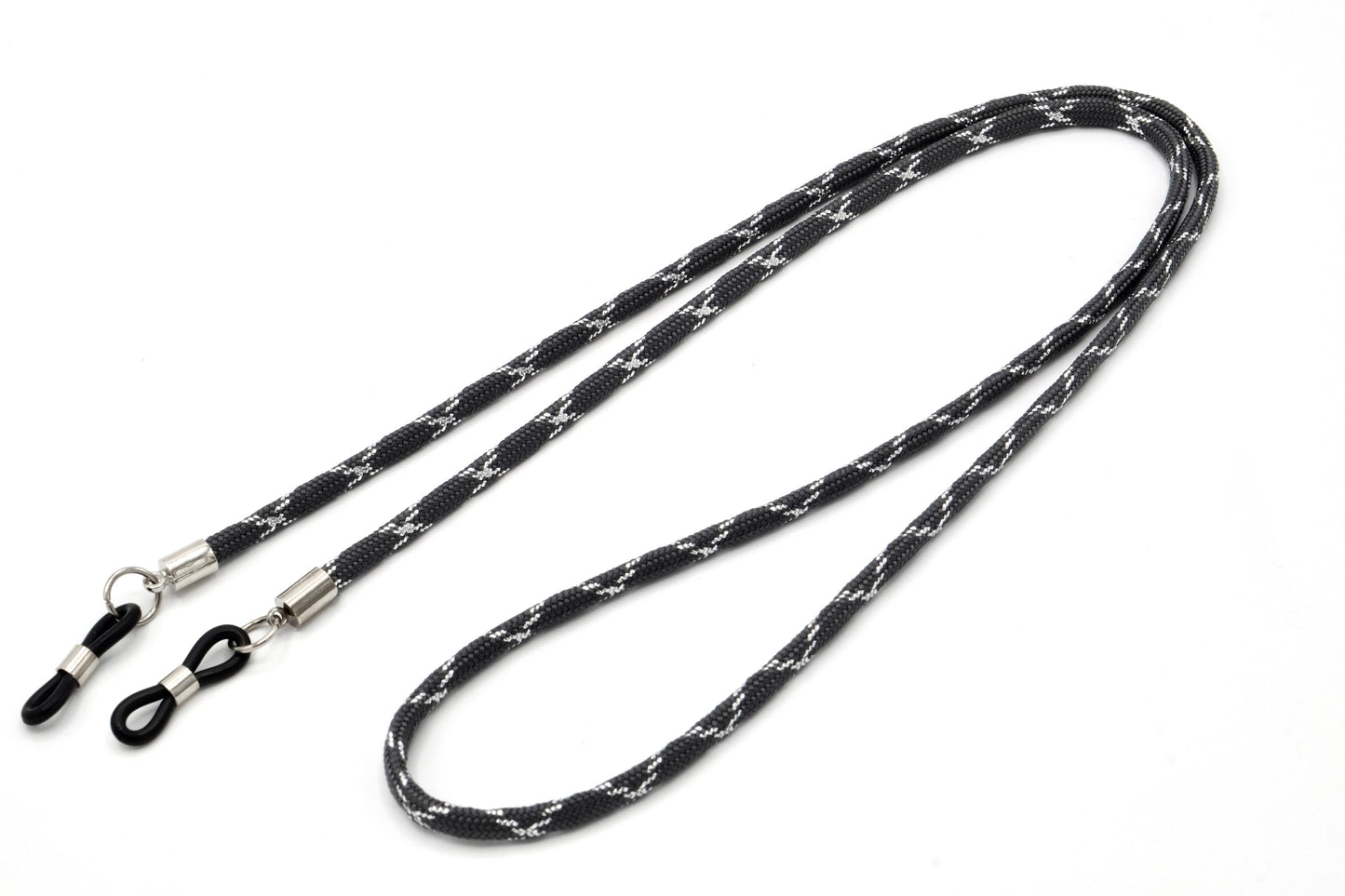 Brillenband 3,8mm Grau Silber Glitter