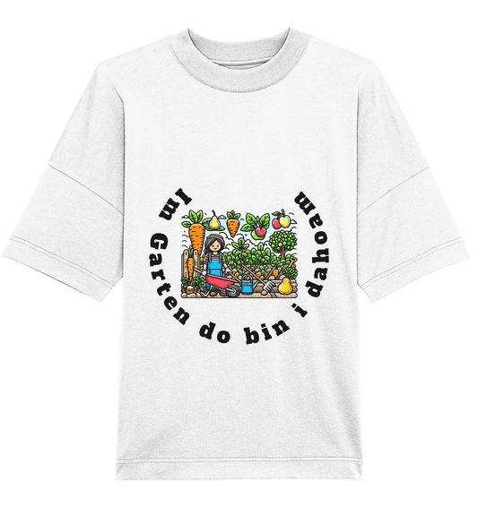 Im Garten da bin i dahoam -bayrisch -Design Munich Palms - Organic Oversize Shirt - Online Kaufhaus München