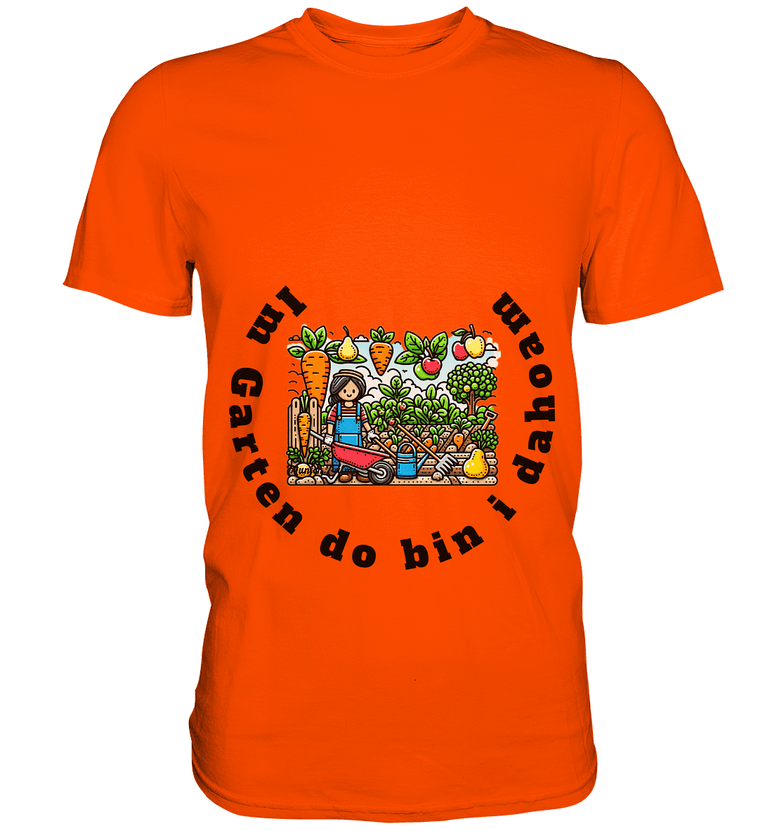 Im Garten da bin i dahoam -bayrisch -Design Munich Palms - Premium Shirt - Online Kaufhaus München