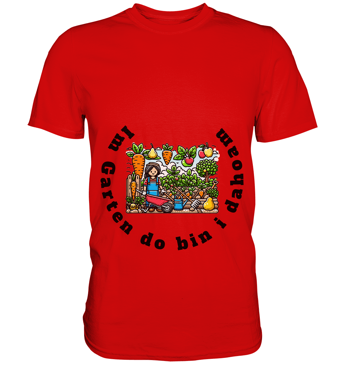 Im Garten da bin i dahoam -bayrisch -Design Munich Palms - Premium Shirt - Online Kaufhaus München