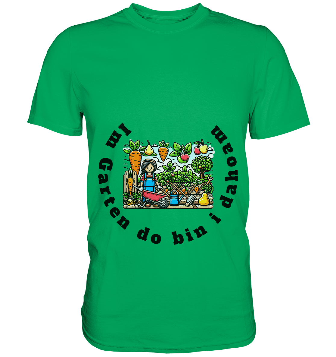 Im Garten da bin i dahoam -bayrisch -Design Munich Palms - Premium Shirt - Online Kaufhaus München