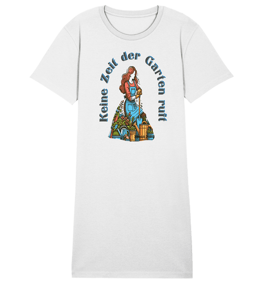Keine Zeit der Garten ruft -Design by Munich Palms - Ladies Organic Shirt Dress - Online Kaufhaus München