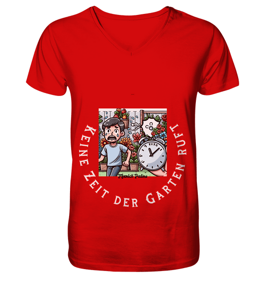 Keine Zeit der Garten ruft -Junge-Design by Munich Palms - V-Neck Shirt - Online Kaufhaus München