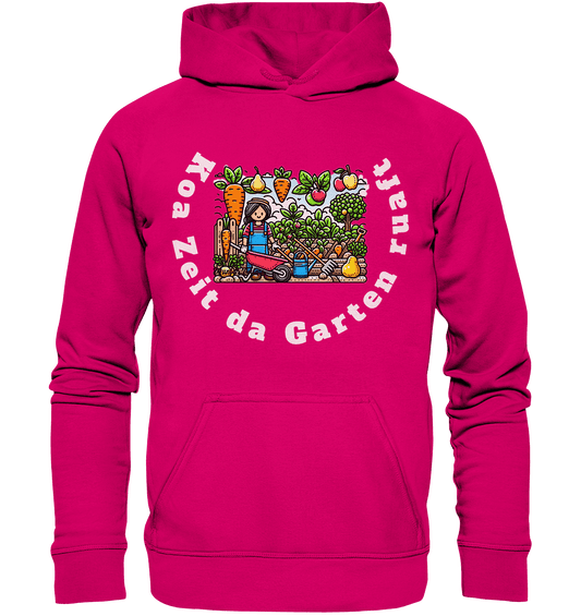 Koa Zeit da Garten ruaft -bayrisch - Design Munich Palms - Basic Unisex Hoodie - Online Kaufhaus München