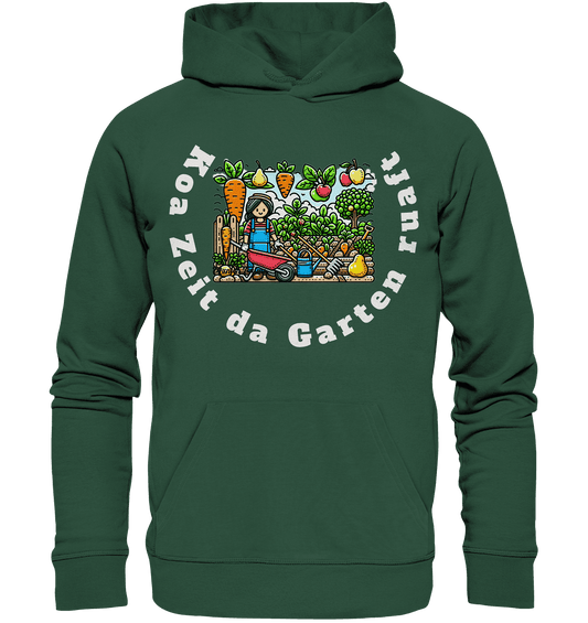 Koa Zeit da Garten ruaft -bayrisch - Design Munich Palms - Organic Basic Hoodie - Online Kaufhaus München