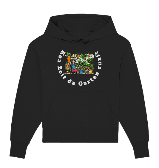 Koa Zeit da Garten ruaft -bayrisch - Design Munich Palms - Organic Oversize Hoodie - Online Kaufhaus München