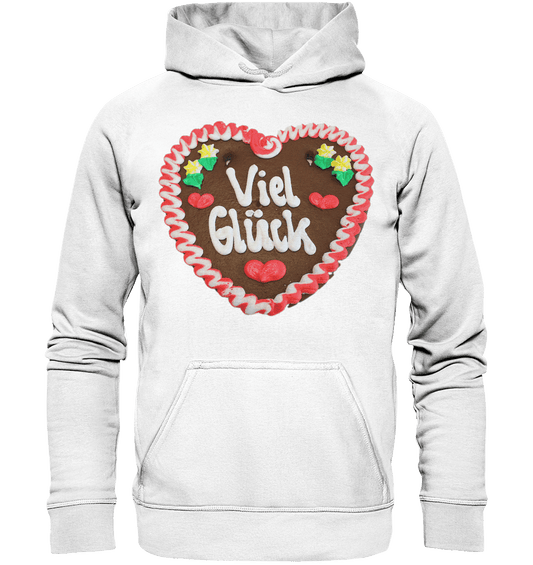 Lebkuchenherz Viel Glück - Basic Unisex Hoodie - Online Kaufhaus München
