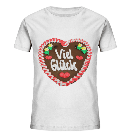 Lebkuchenherz Viel Glück - Kids Organic Shirt - Online Kaufhaus München