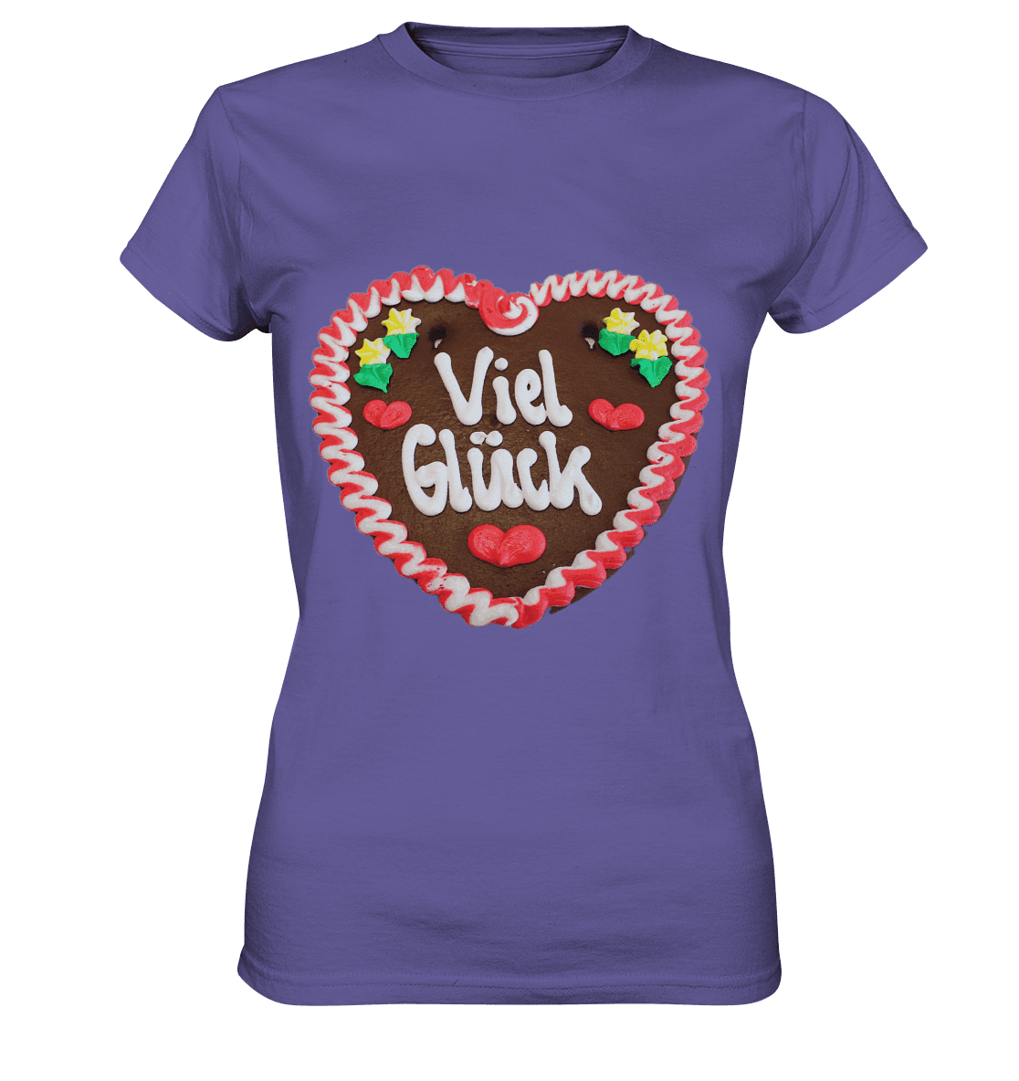Lebkuchenherz Viel Glück - Ladies Premium Shirt - Online Kaufhaus München