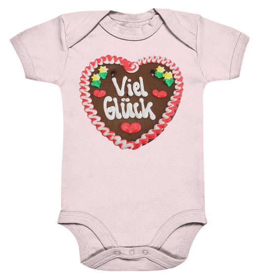 Lebkuchenherz Viel Glück - Organic Baby Bodysuite - Online Kaufhaus München
