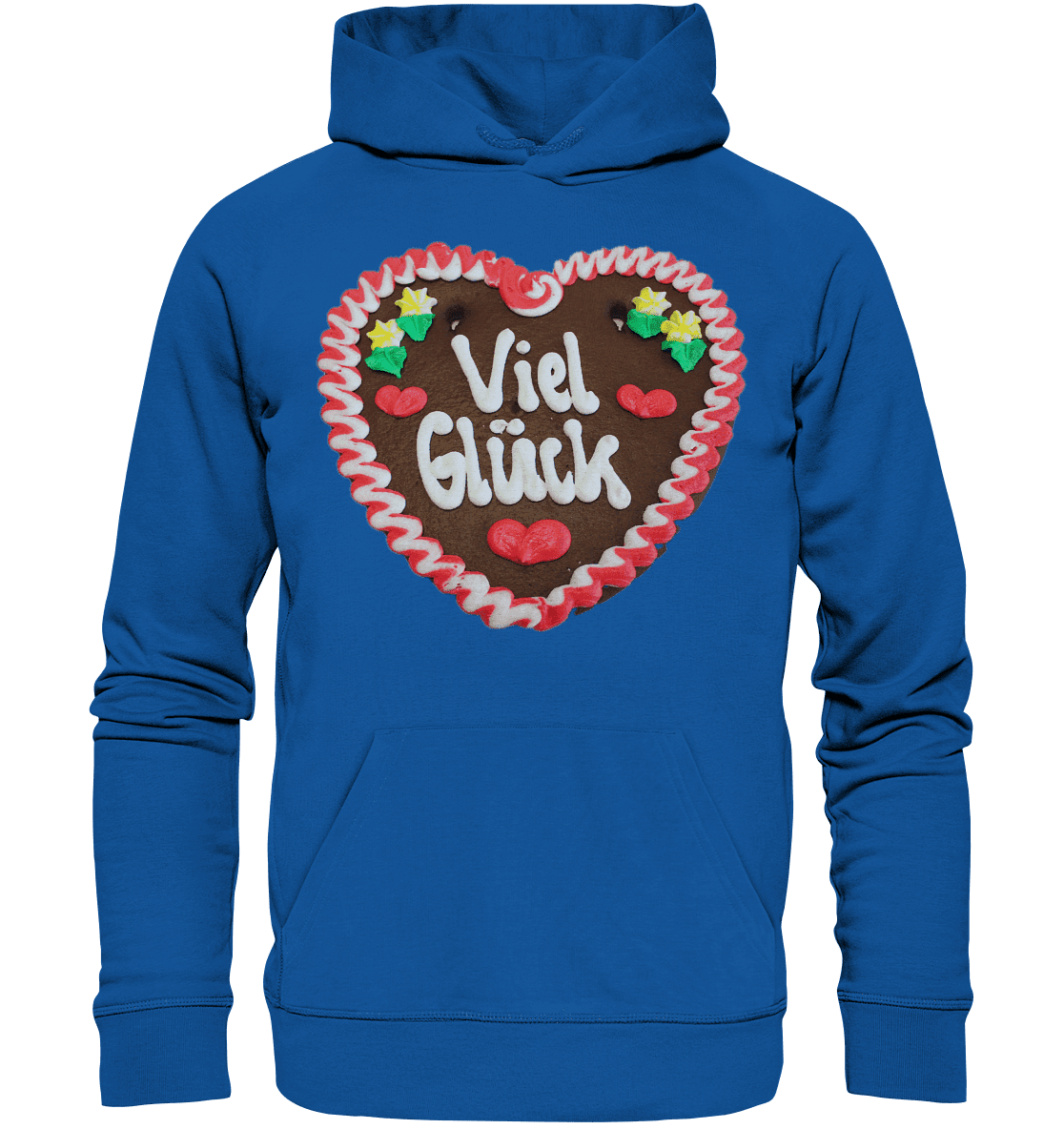 Lebkuchenherz Viel Glück - Organic Basic Hoodie - Online Kaufhaus München