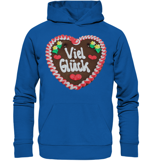 Lebkuchenherz Viel Glück - Organic Basic Hoodie - Online Kaufhaus München