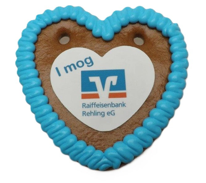Lebkuchenherzen 10 cm mit Logo | Lebkuchenherzen-Fabrik - Lebkuchenherzen-Fabrik