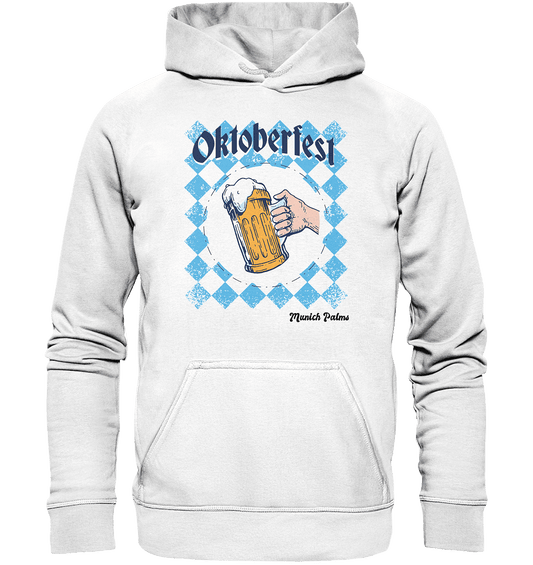Oktoberfest Maßkrug in bayrischer Raute Design by Munich Palms - Basic Unisex Hoodie - Online Kaufhaus München