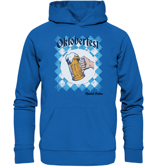 Oktoberfest Maßkrug in bayrischer Raute Design by Munich Palms - Premium Unisex Hoodie - Online Kaufhaus München