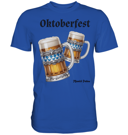 Oktoberfest Maßkrüge mit bayrischer Raute Design by Munich Palms - Classic Shirt - Online Kaufhaus München