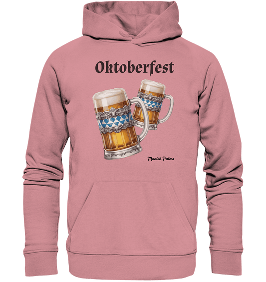 Oktoberfest Maßkrüge mit bayrischer Raute Design by Munich Palms - Organic Basic Hoodie - Online Kaufhaus München