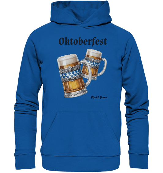 Oktoberfest Maßkrüge mit bayrischer Raute Design by Munich Palms - Organic Hoodie - Online Kaufhaus München