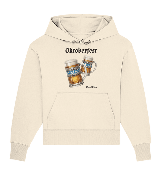 Oktoberfest Maßkrüge mit bayrischer Raute Design by Munich Palms - Organic Oversize Hoodie - Online Kaufhaus München