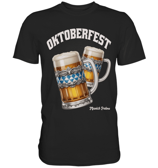 Oktoberfest Maßkrüge mit bayrisches Design by Munich Palms - Classic Shirt - Online Kaufhaus München