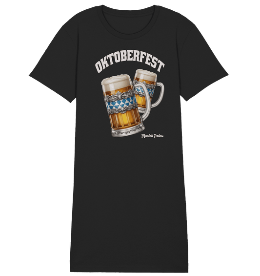 Oktoberfest Maßkrüge mit bayrisches Design by Munich Palms - Ladies Organic Shirt Dress - Online Kaufhaus München