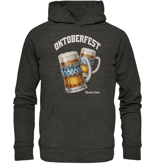Oktoberfest Maßkrüge mit bayrisches Design by Munich Palms - Organic Basic Hoodie - Online Kaufhaus München