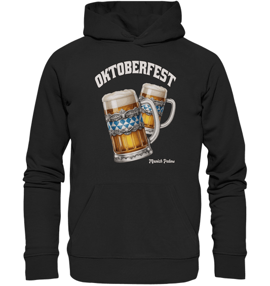 Oktoberfest Maßkrüge mit bayrisches Design by Munich Palms - Organic Hoodie - Online Kaufhaus München