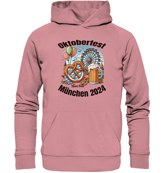 Oktoberfest München 2024 lizensiert , Design Munich Palms - Organic Basic Hoodie - Online Kaufhaus München