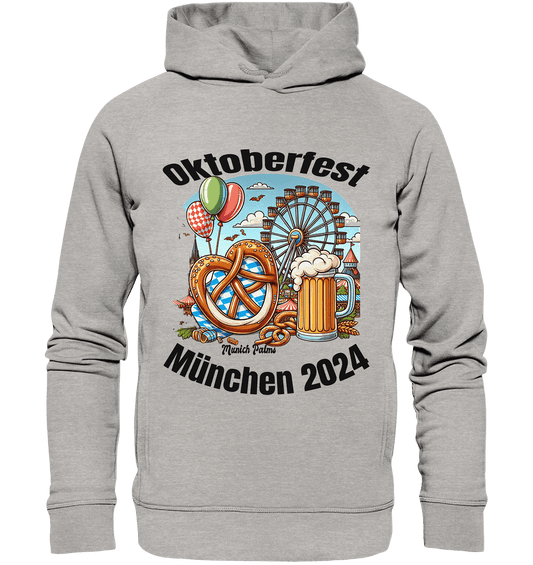 Oktoberfest München 2024 lizensiert , Design Munich Palms - Organic Fashion Hoodie - Online Kaufhaus München