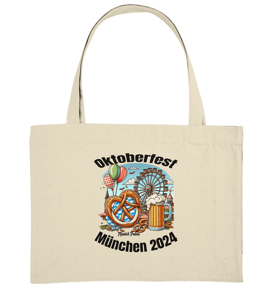 Oktoberfest München 2024 lizensiert , Design Munich Palms - Organic Shopping-Bag - Online Kaufhaus München
