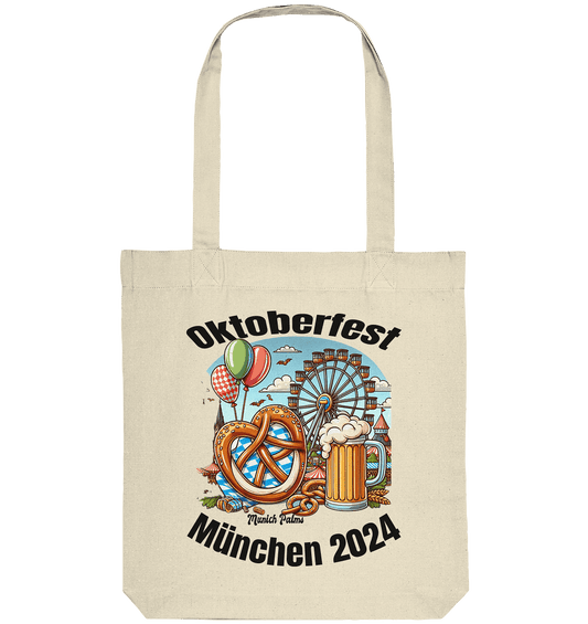Oktoberfest München 2024 lizensiert , Design Munich Palms - Organic Tote-Bag - Online Kaufhaus München