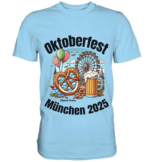 Oktoberfest München 2025 : Munich Palms Design - Premium Classic T-Shirt - Online Kaufhaus München