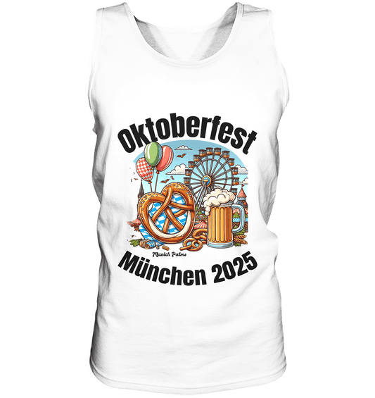 Entspannte Tank-Top mit Oktoberfest München 2025 Munich Palms Design, bequemes T-Shirt für Damen und Herren