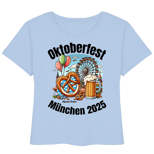 Oktoberfest München 2025 : Munich Palms Design - Womens Organic Lightweight T-Shirt - Online Kaufhaus München