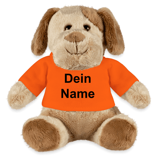 Plüsch Hund mit Deinem Wunschtext - Namen - MiniFeet® Hund Helge - Online Kaufhaus München
