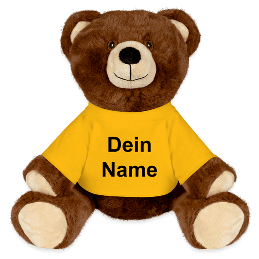 Plüschbär  mit Deinem Wunschtext - Namen- MiniFeet® RecycelBär® Braun -Teddy - Online Kaufhaus München