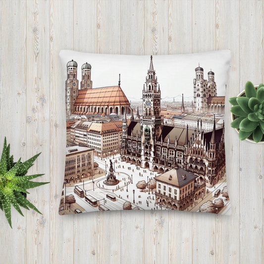 Premium-Kissen Moti München Marienplatz - Online Kaufhaus München