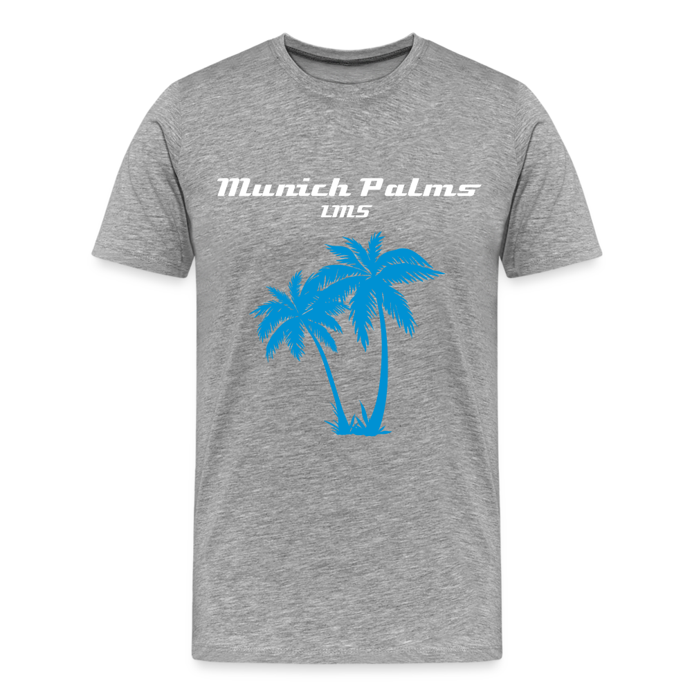 Männer Premium T-Shirt Munich Palms Design - Grau meliert