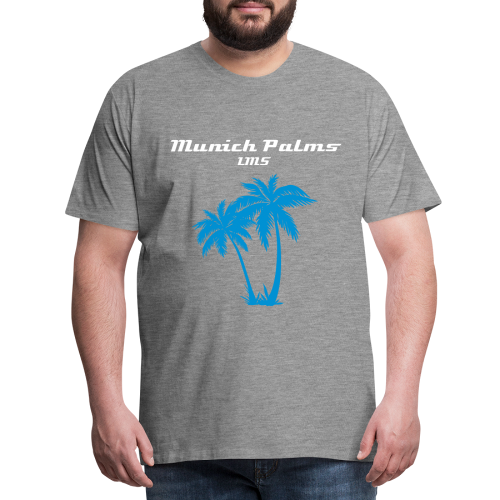 Männer Premium T-Shirt Munich Palms Design - Grau meliert