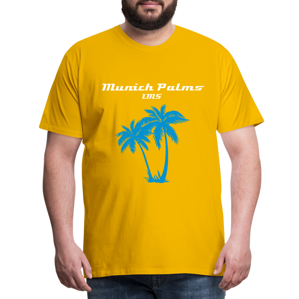 Männer Premium T-Shirt Munich Palms Design - Sonnengelb