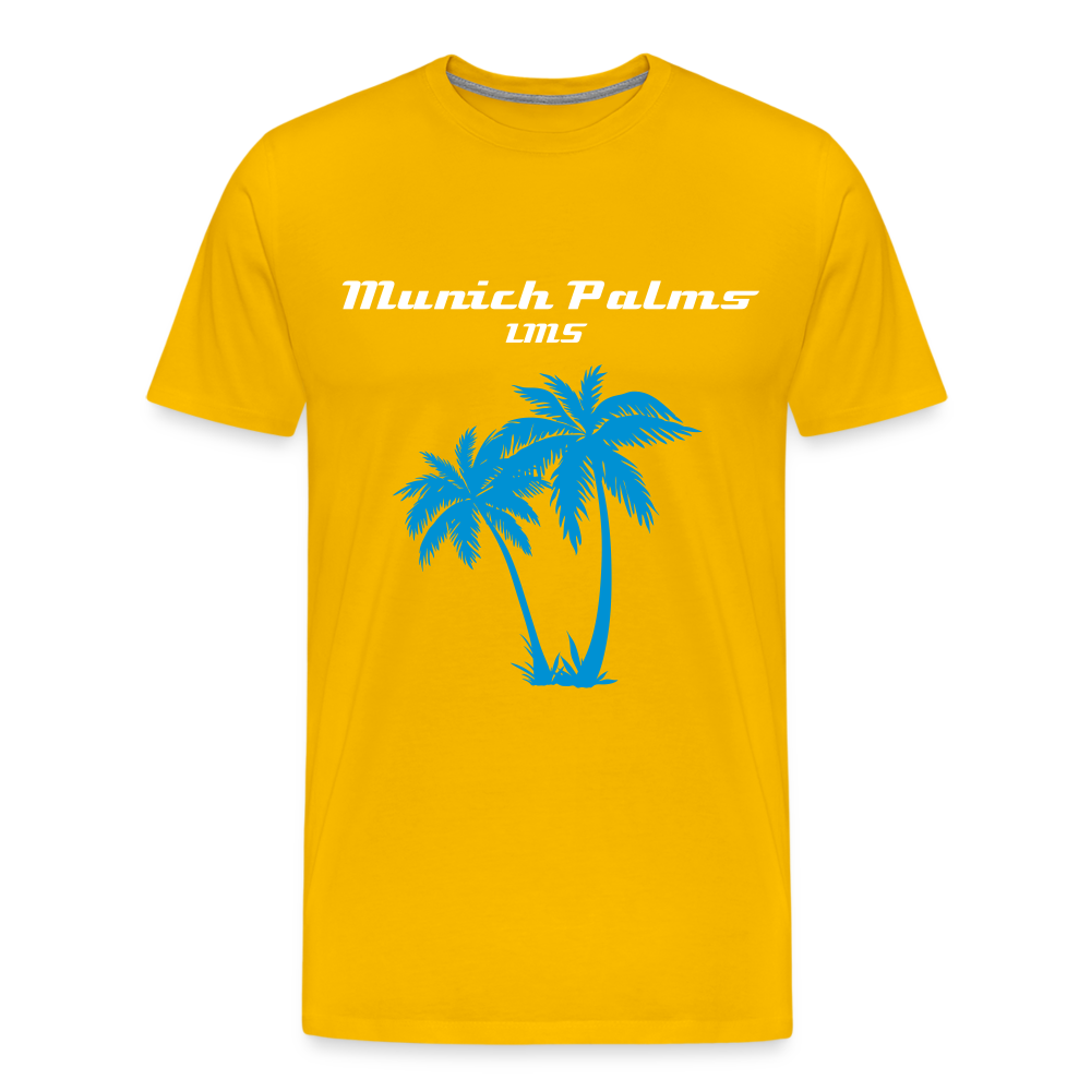 Männer Premium T-Shirt Munich Palms Design - Sonnengelb