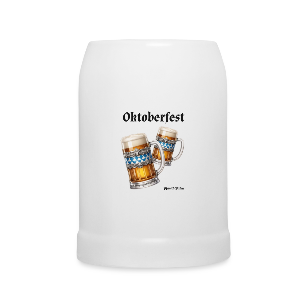 1 Bierkrug mit Oktoberfest 2 Maßkrüge  von Munich Palms 0,5 l - weiß