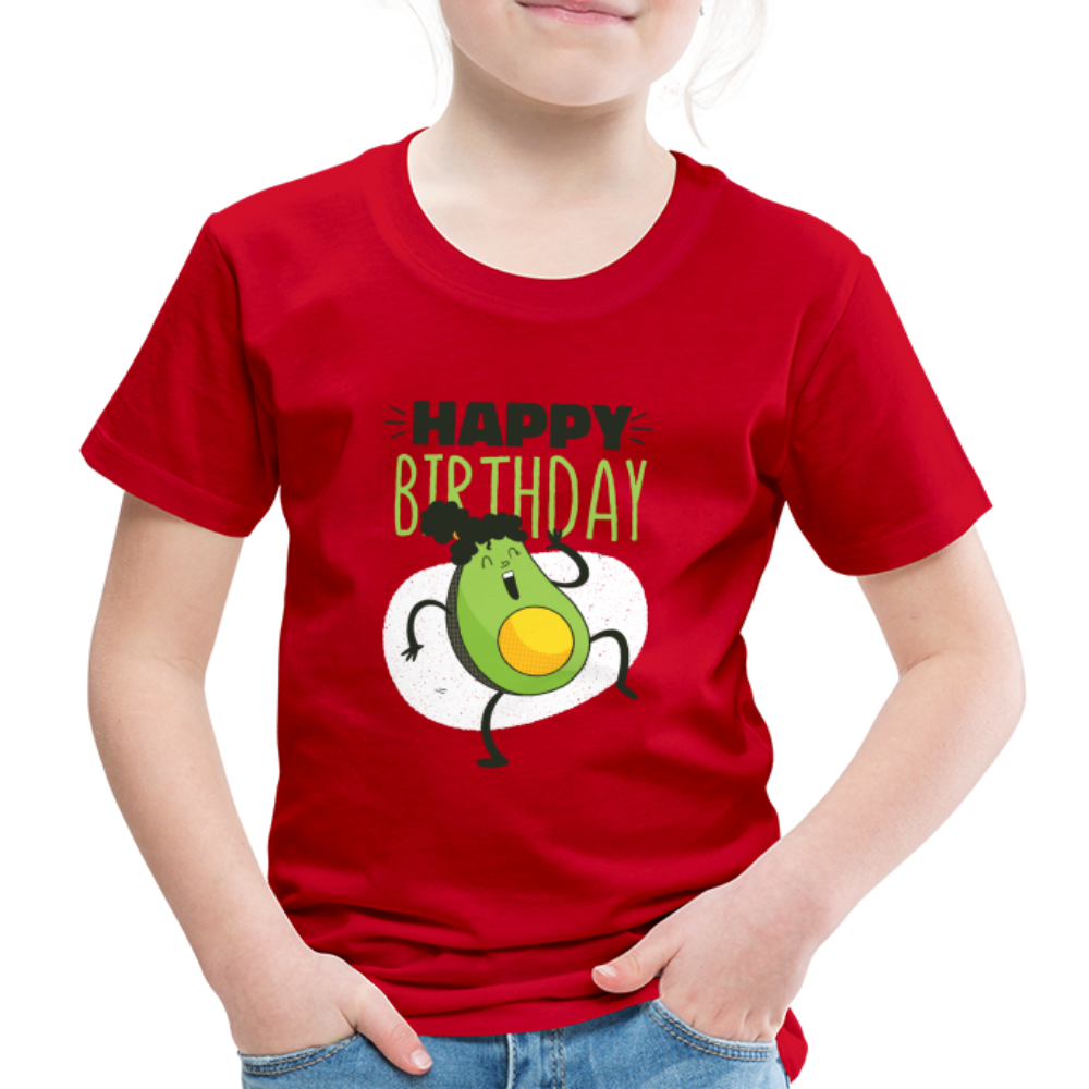 Kinder Premium T-Shirt Happy Birthday Kinder Geburtstag - Rot