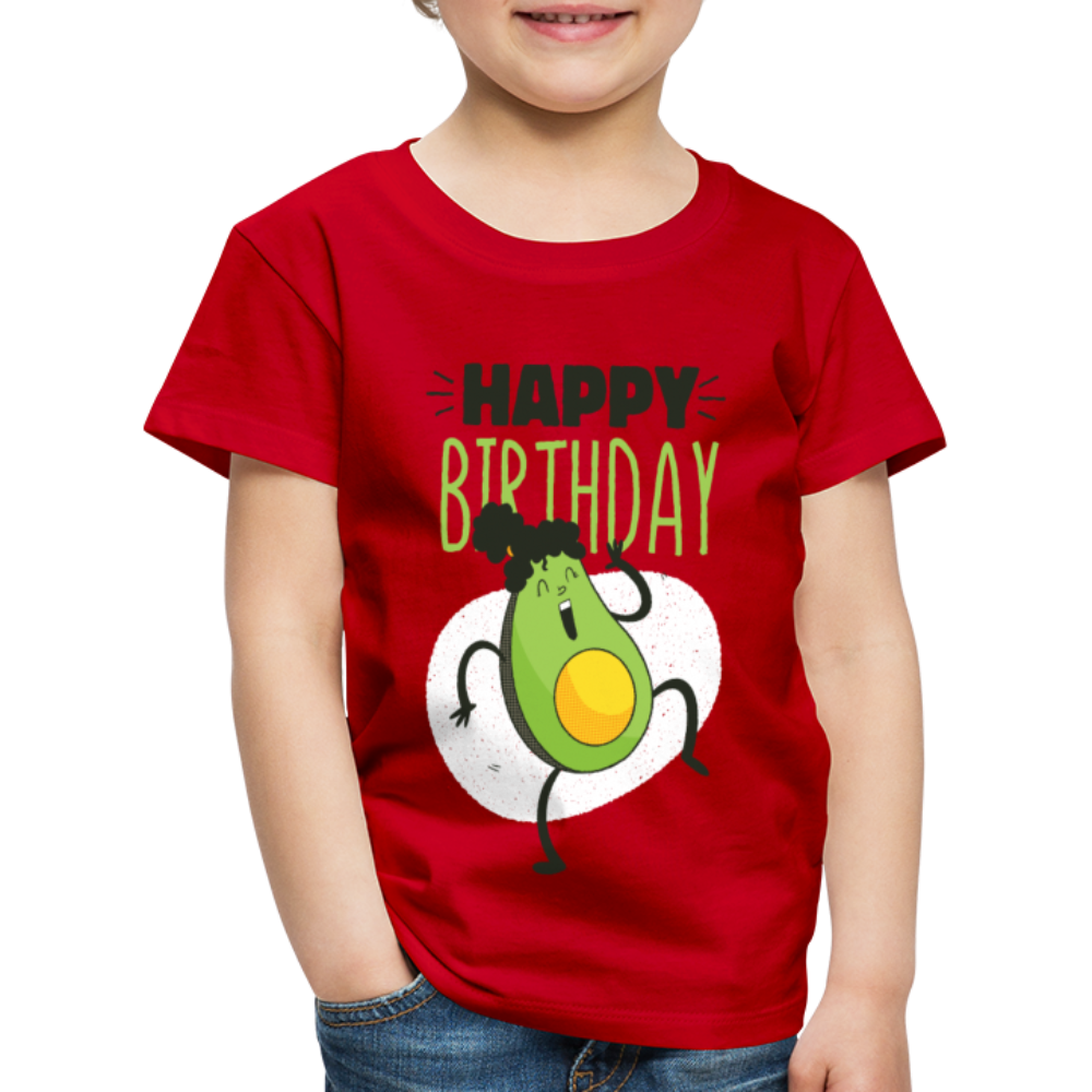 Kinder Premium T-Shirt Happy Birthday Kinder Geburtstag - Rot