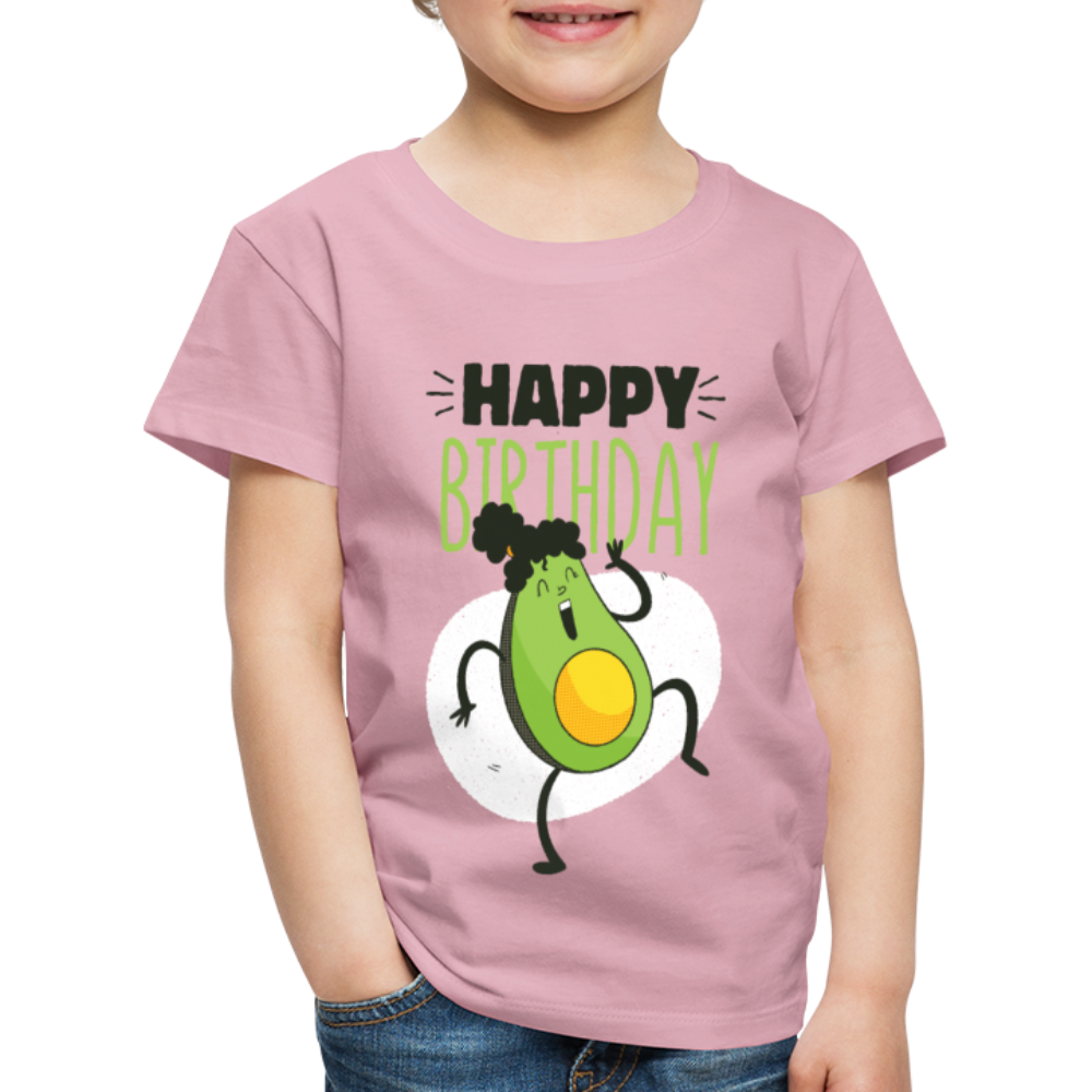 Kinder Premium T-Shirt Happy Birthday Kinder Geburtstag - Hellrosa